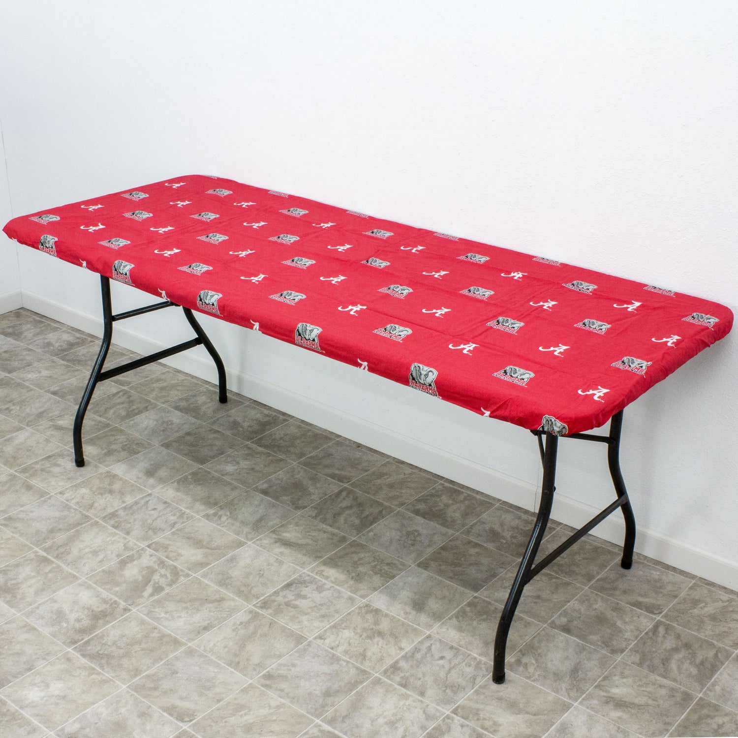 Alabama Crimson Tide Fitted Table Cover / Tablecloth:  3 Sizes Available