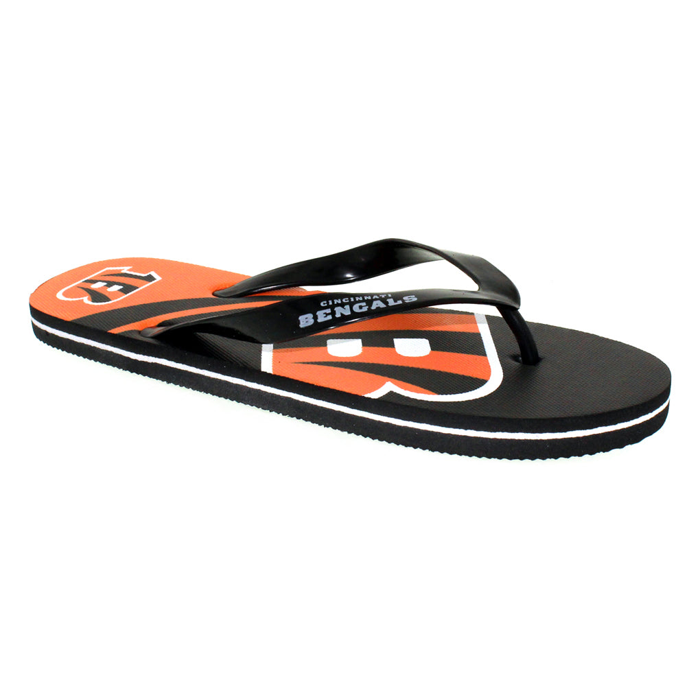 Cincinnati Bengals FOCO Big Logo Flip Flops