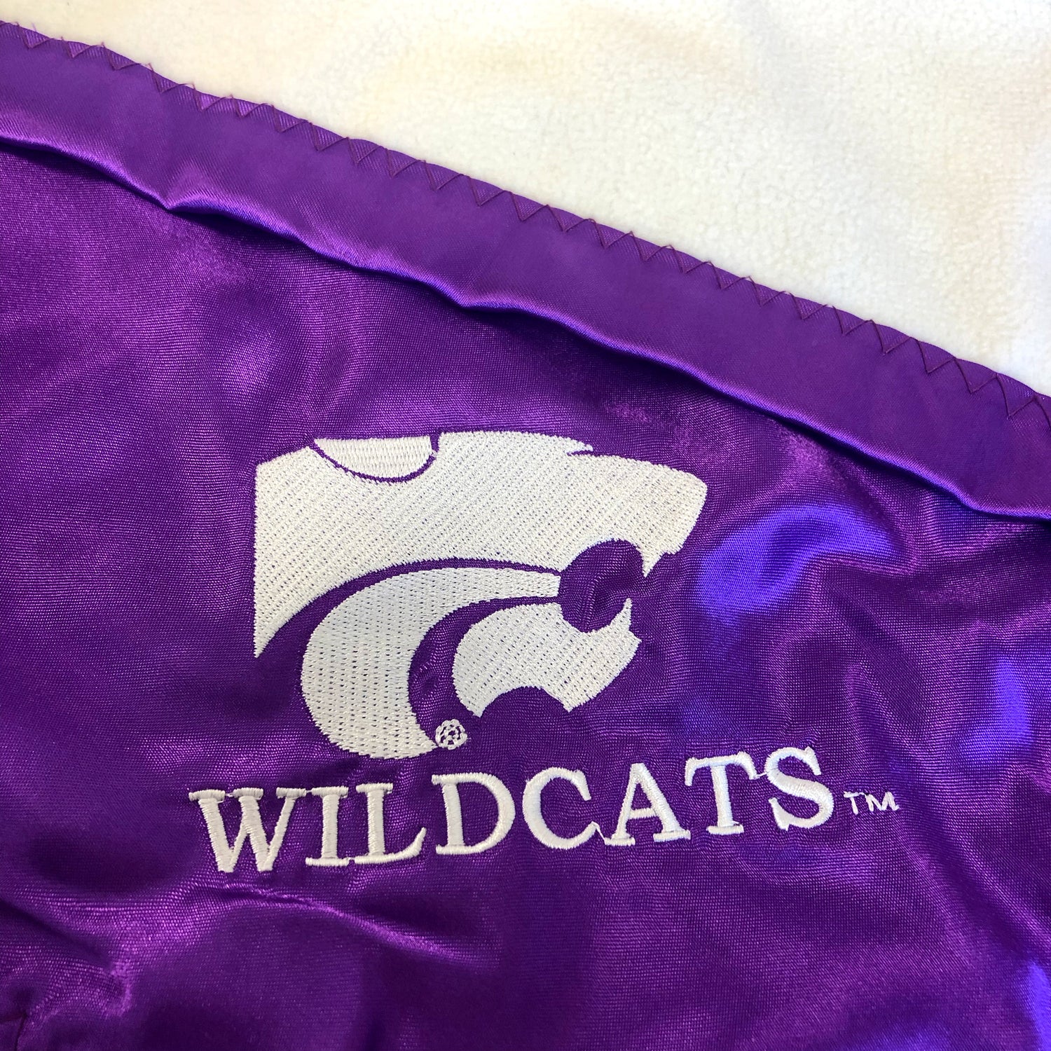 Kansas State Wildcats Silky and Super Soft Plush Baby Blanket, 28" x 28"