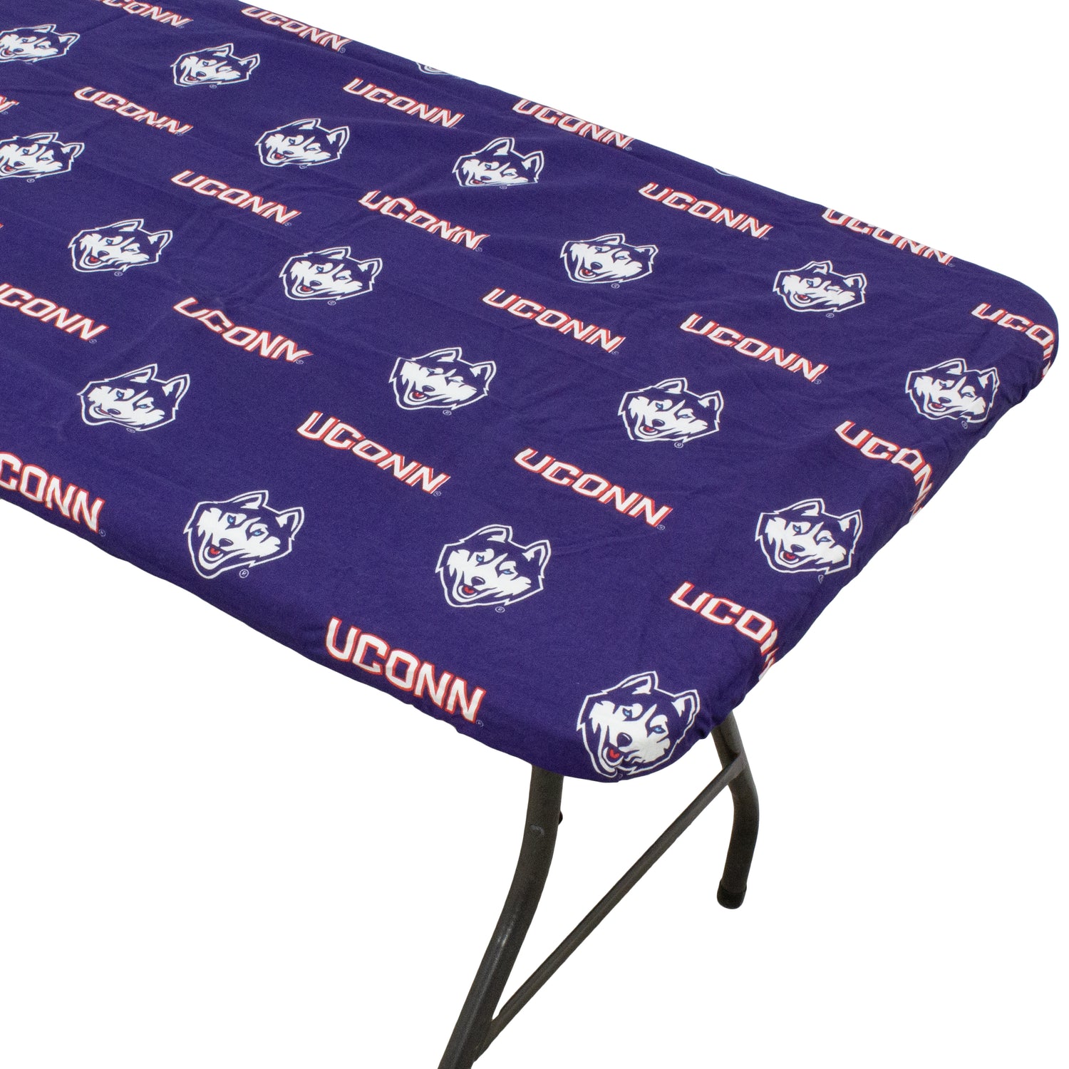 Connecticut Huskies Fitted Table Cover / Tablecloth:  3 Sizes Available