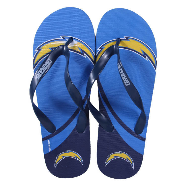Los Angeles Chargers FOCO Big Logo Flip Flops