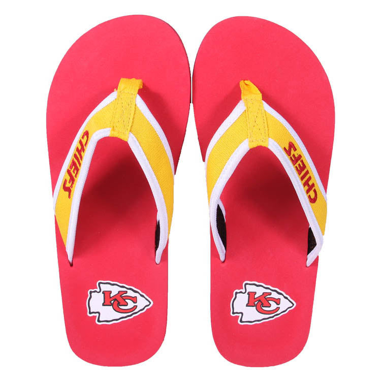 Kansas City Chiefs FOCO Contour Flip Flops Sandals