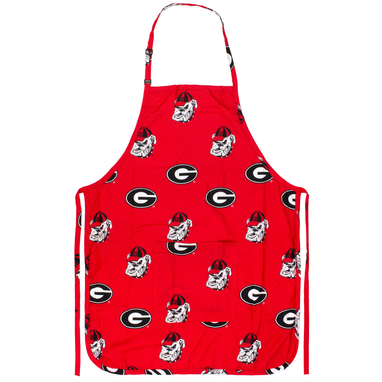 Georgia Bulldogs Grilling Tailgating Apron with 9" Pocket, Adjustable