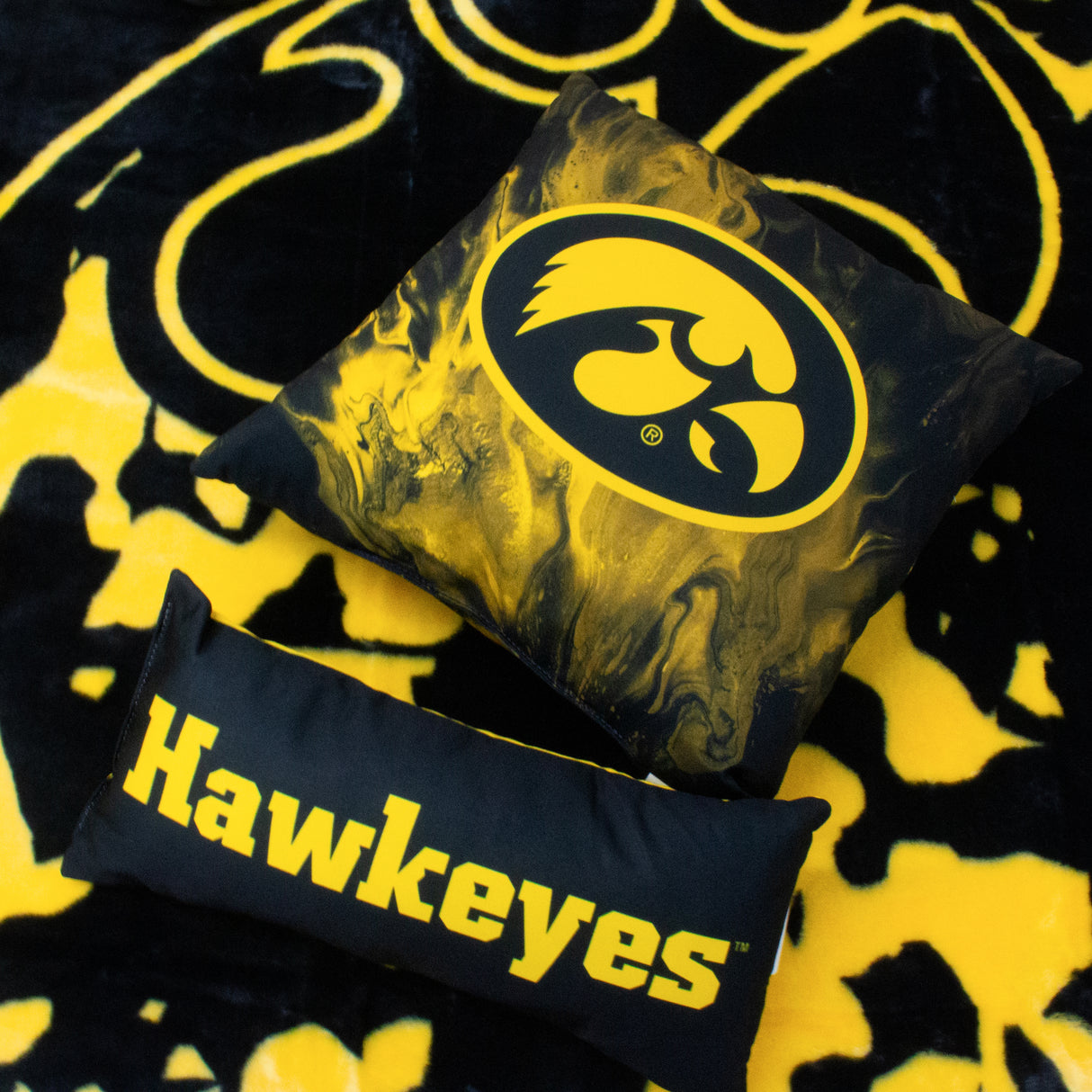 Iowa Hawkeyes 2 Sided Color Swept Decorative Pillow, 16" x 16"