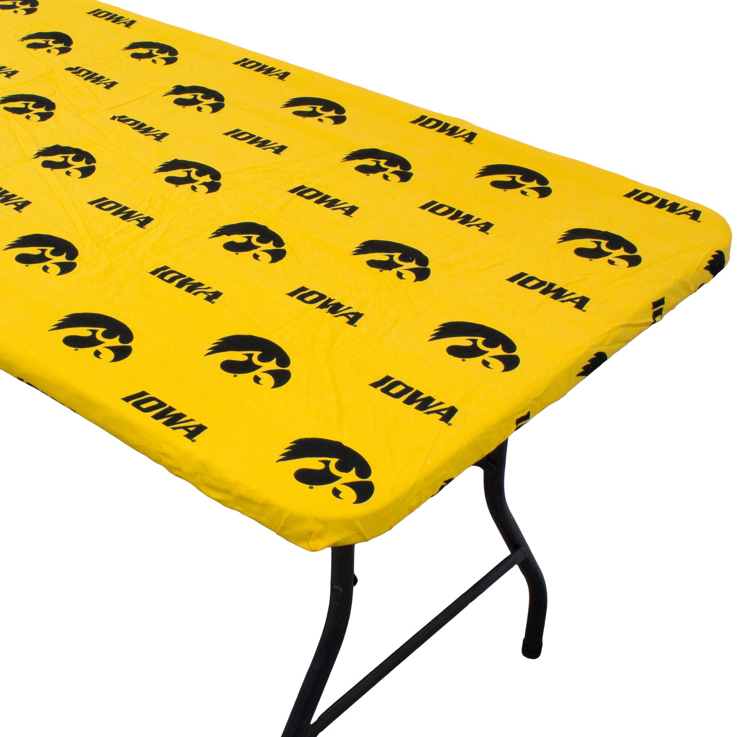 Iowa Hawkeyes Fitted Table Cover / Tablecloth:  3 Sizes Available