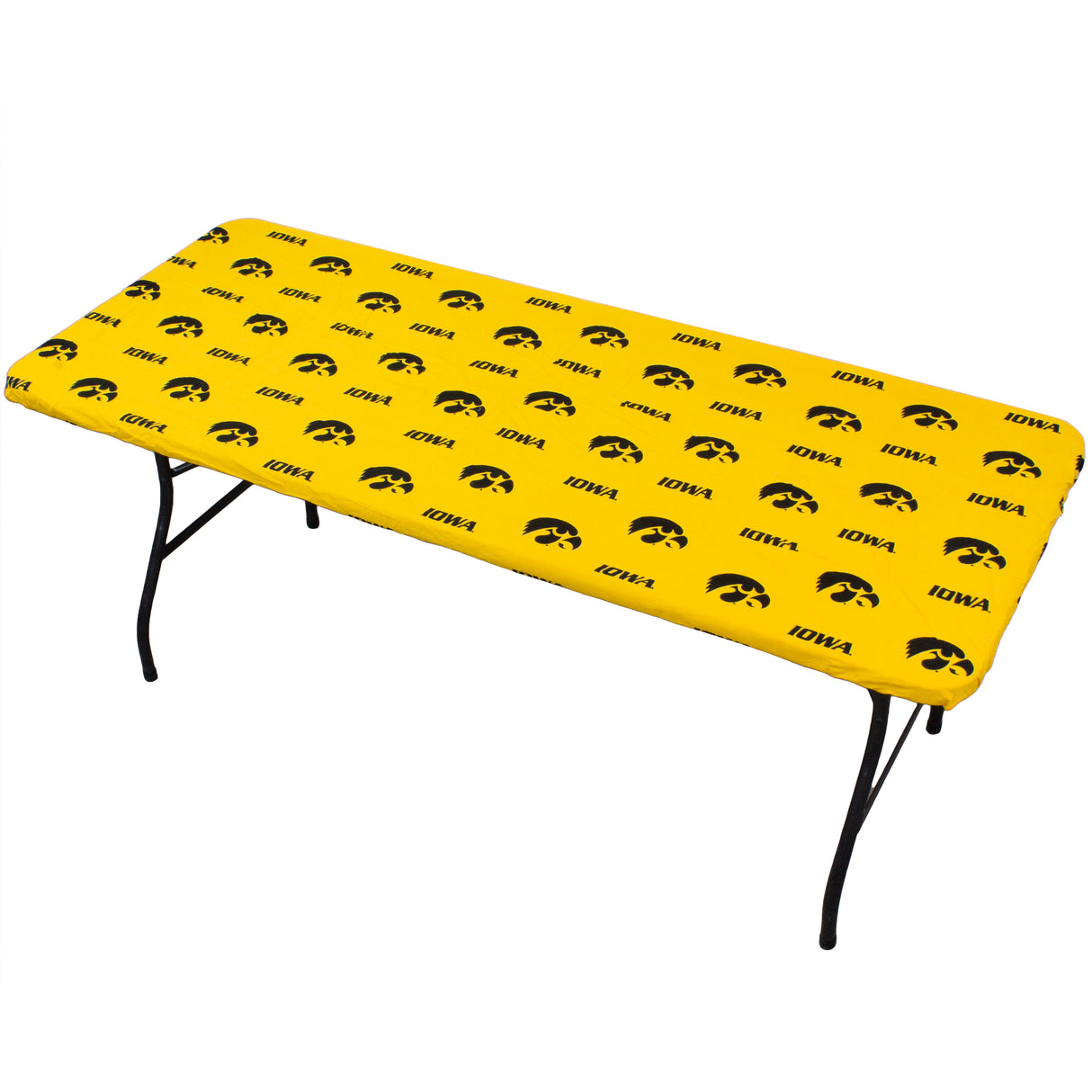 Iowa Hawkeyes Fitted Table Cover / Tablecloth:  3 Sizes Available