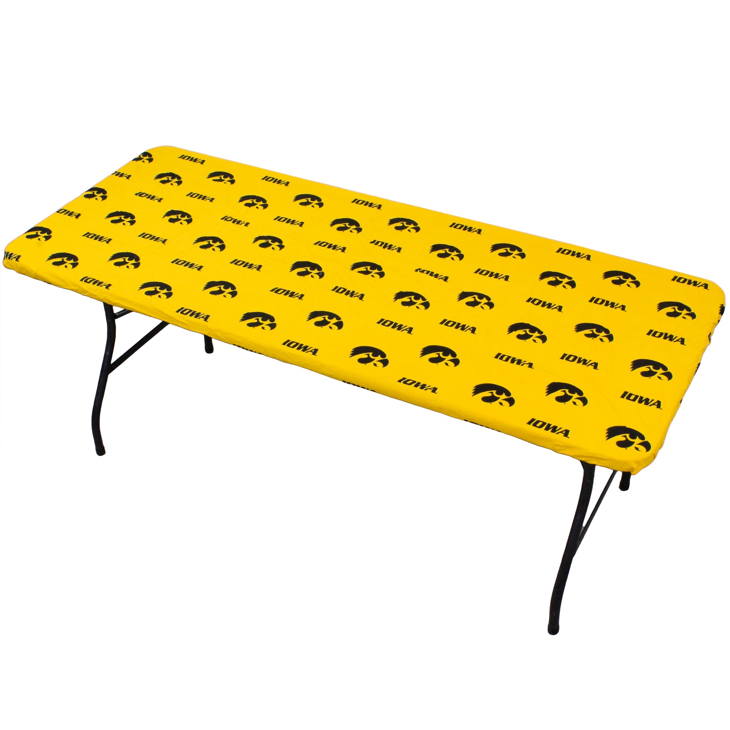 Iowa Hawkeyes Fitted Table Cover / Tablecloth:  3 Sizes Available