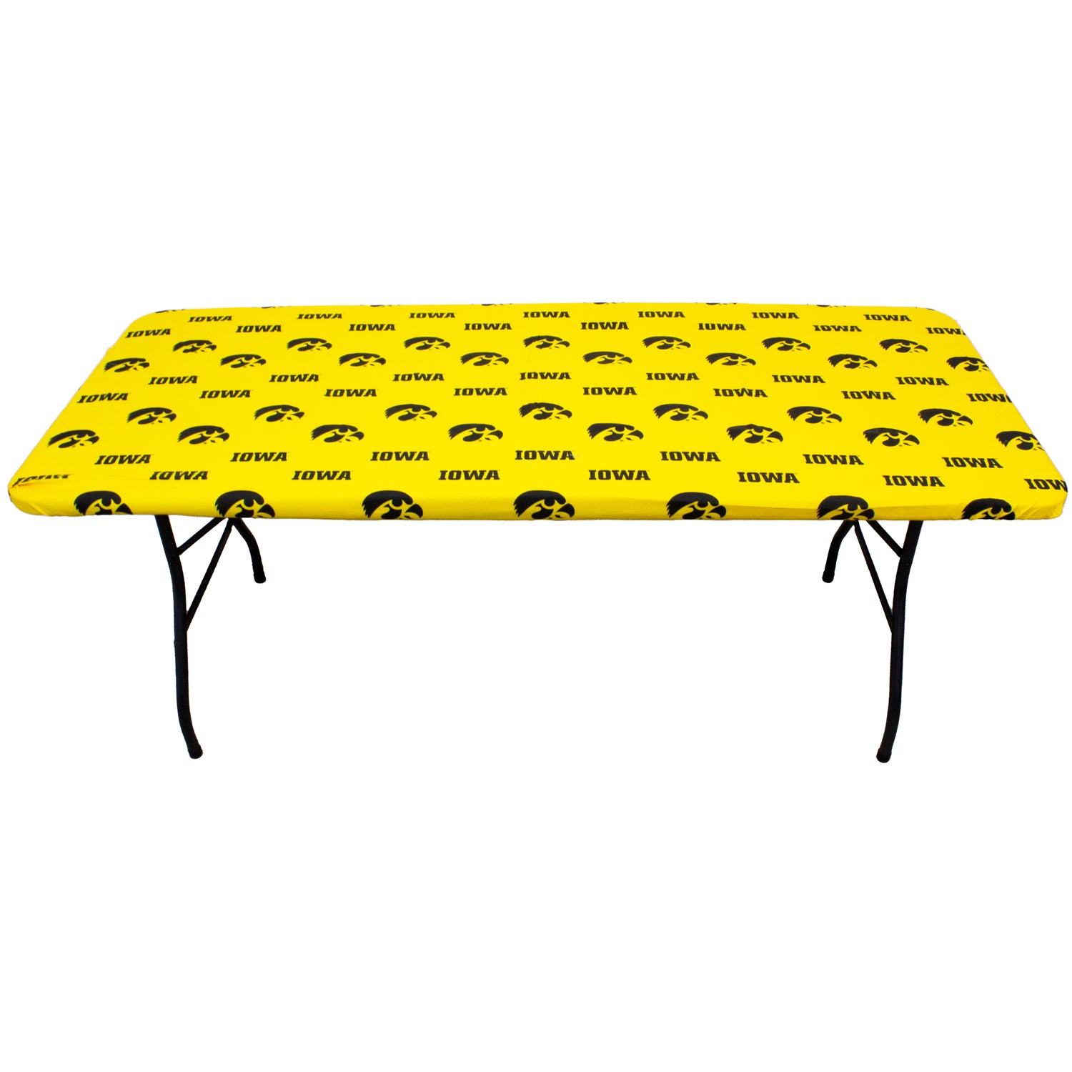 Iowa Hawkeyes Fitted Table Cover / Tablecloth:  3 Sizes Available