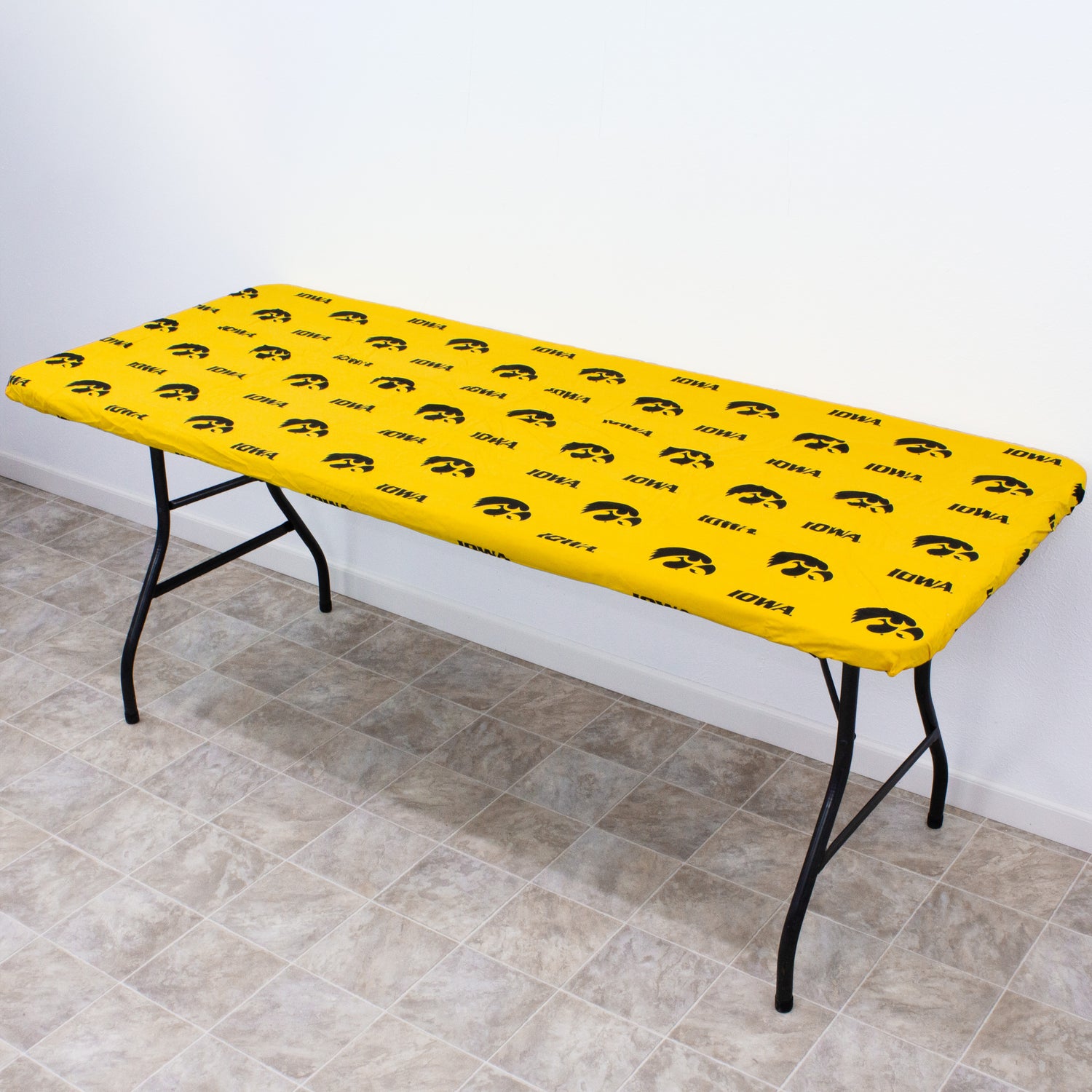 Iowa Hawkeyes Fitted Table Cover / Tablecloth:  3 Sizes Available