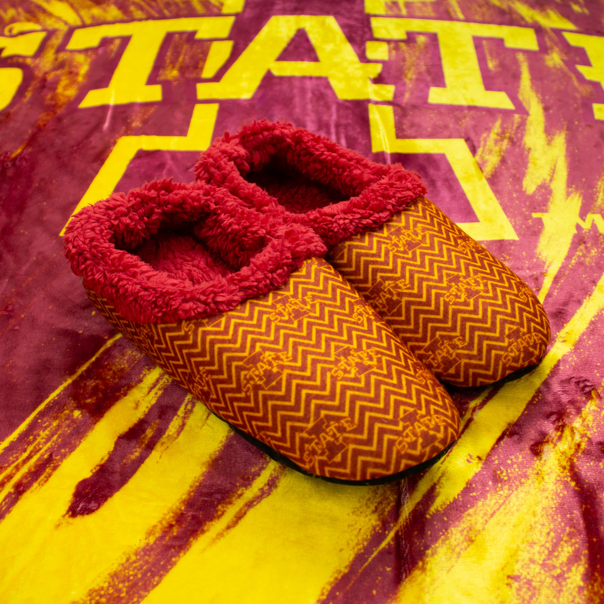 Iowa State Cyclones Chevron Slip On Slippers