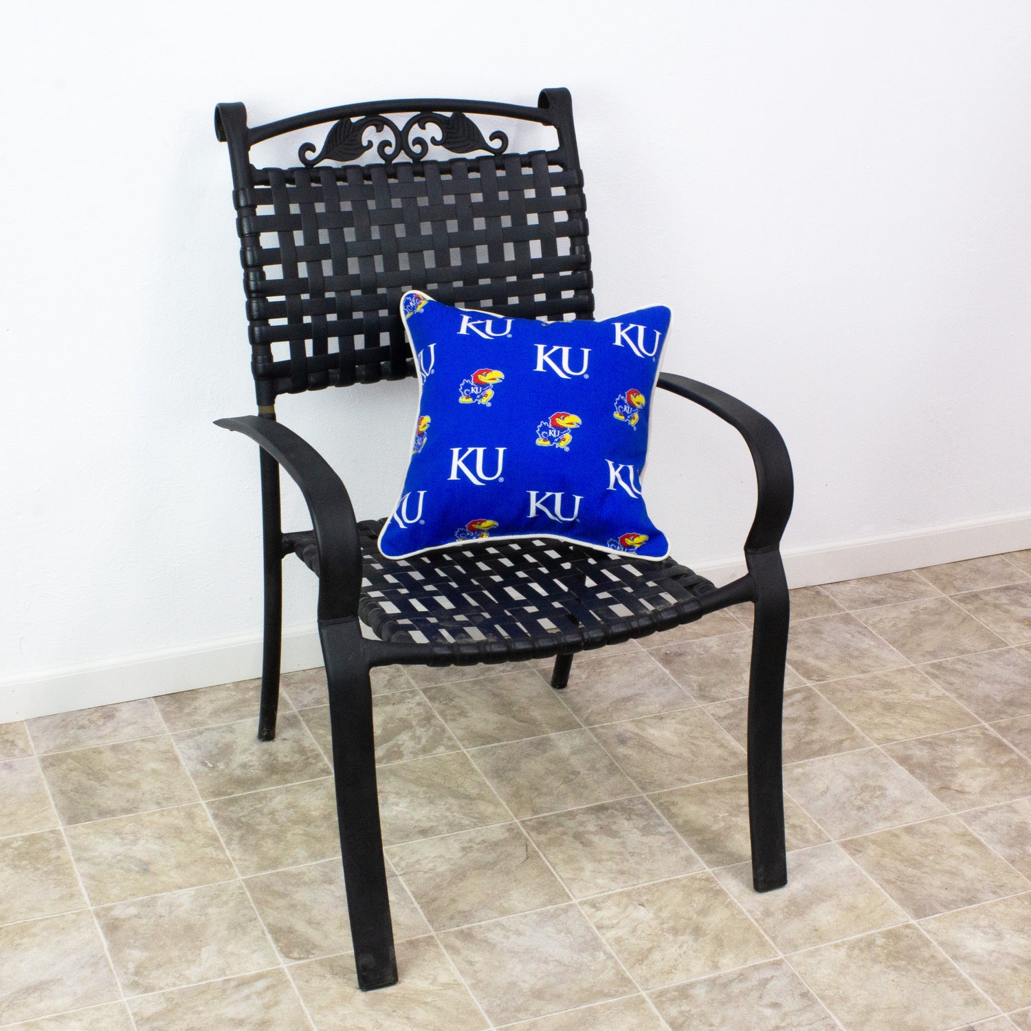 Kansas Jayhawks Outdoor Decorative Pillow