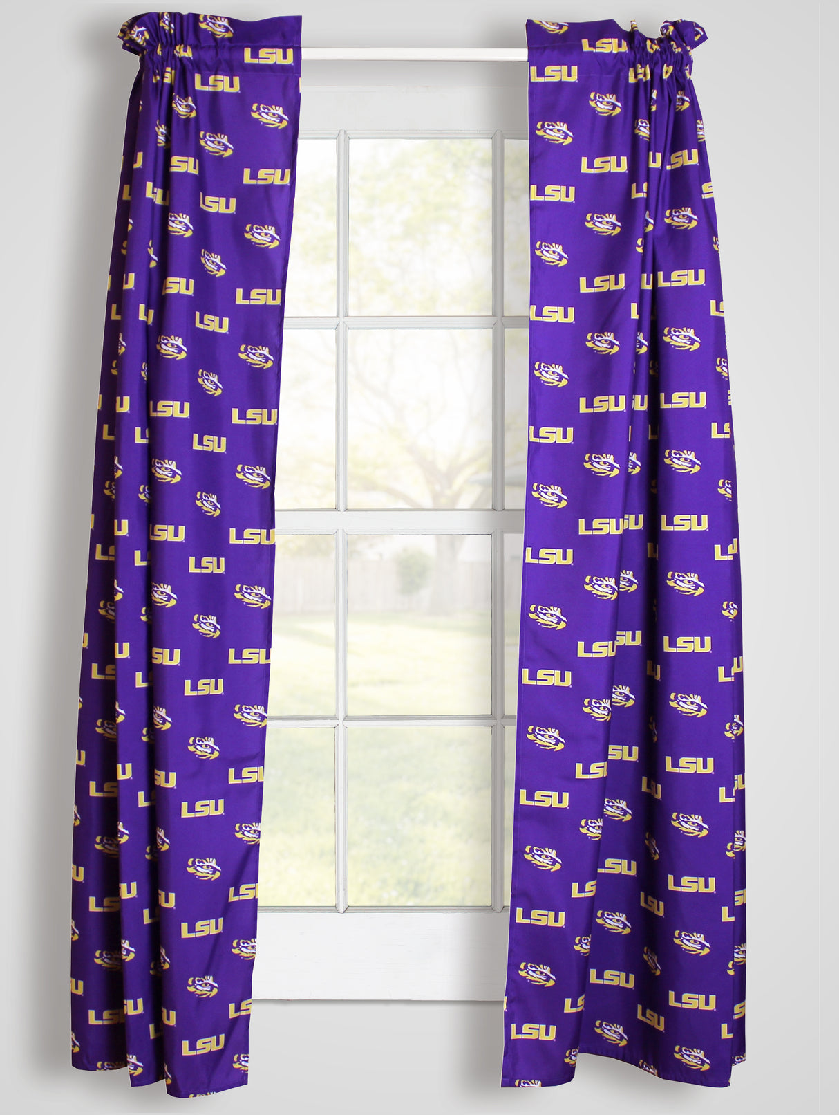 LSU Tigers Curtain Panels 63" or 84"