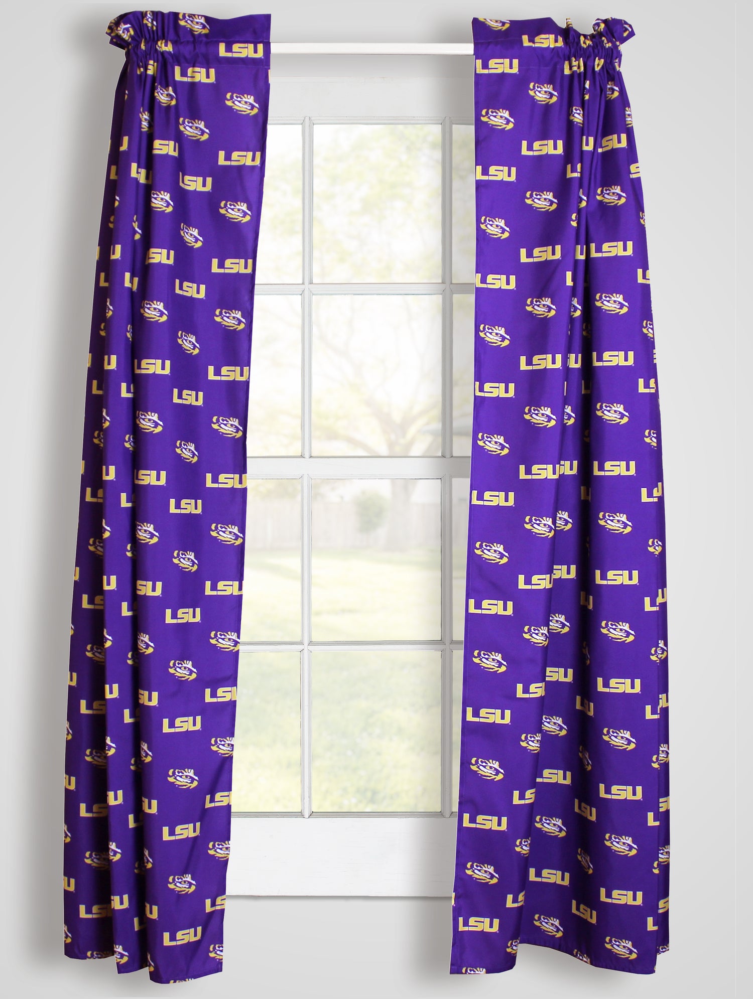 LSU Tigers Curtain Panels 63" or 84"
