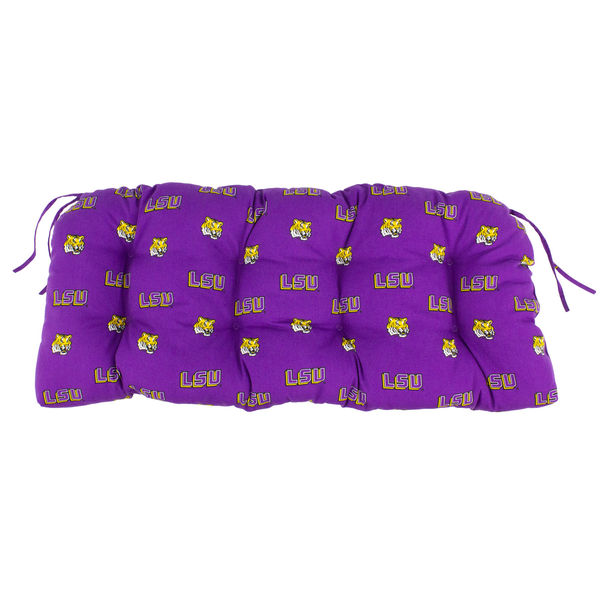 LSU Tigers Settee Cushion, Patio Bench Cushion