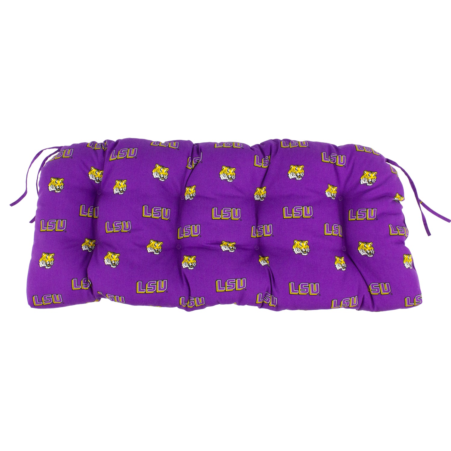 LSU Tigers Settee Cushion, Patio Bench Cushion