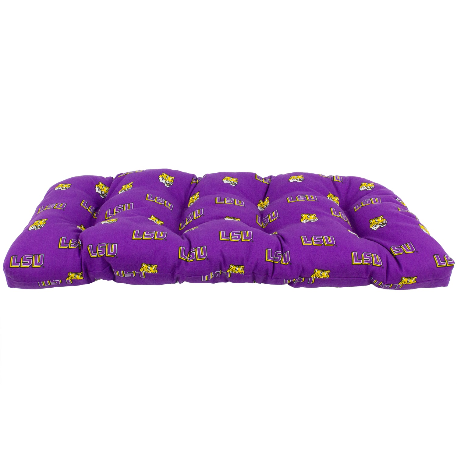 LSU Tigers Settee Cushion, Patio Bench Cushion