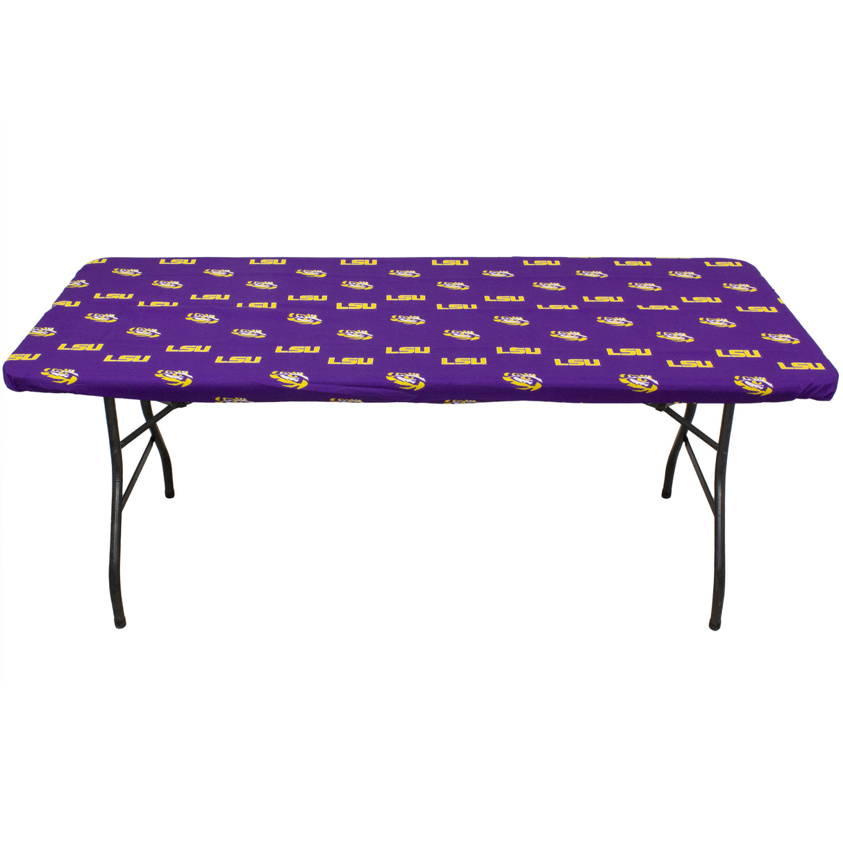 LSU Tigers Fitted Table Cover / Tablecloth:  3 Sizes Available