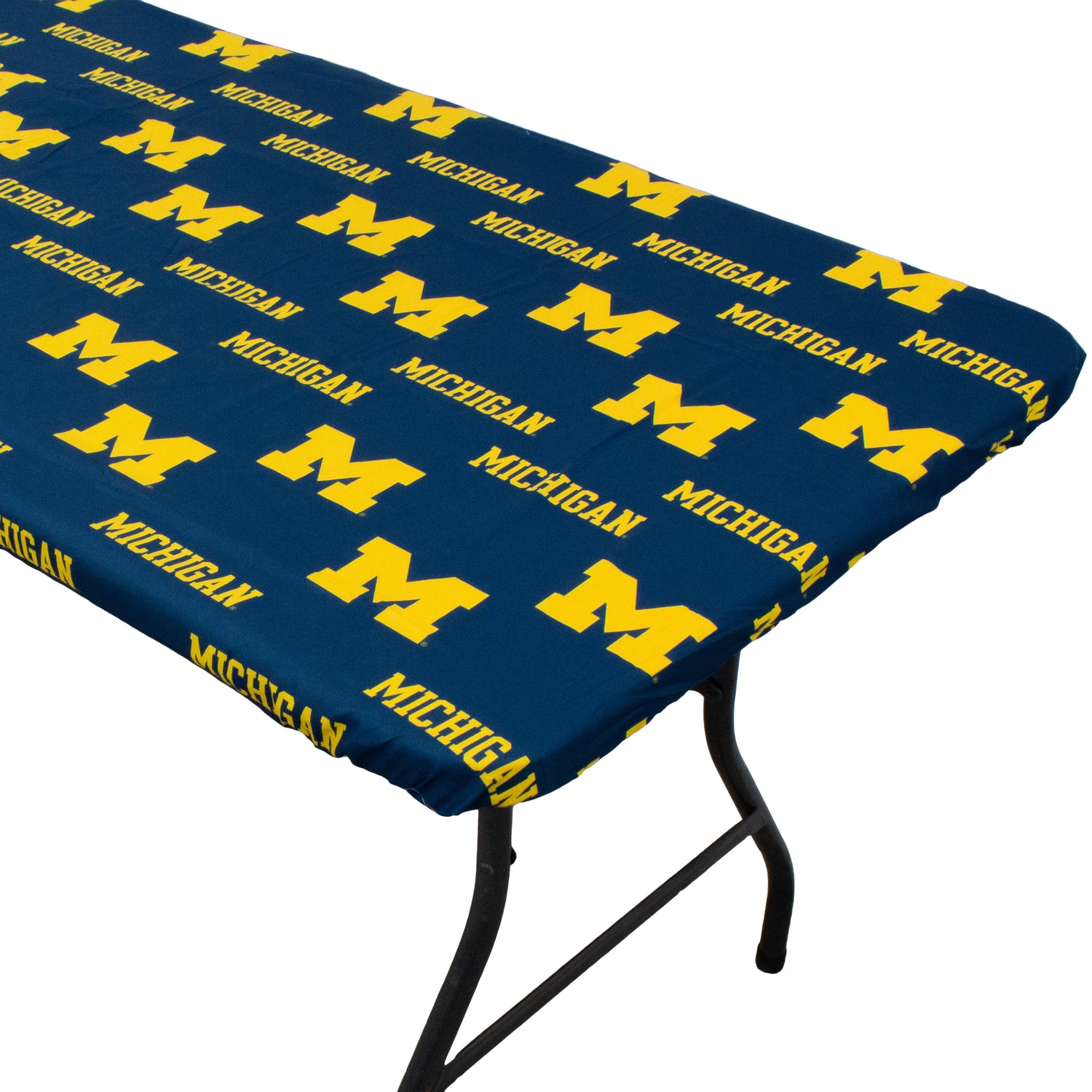 Michigan Wolverines Fitted Table Cover / Tablecloth:  3 Sizes Available