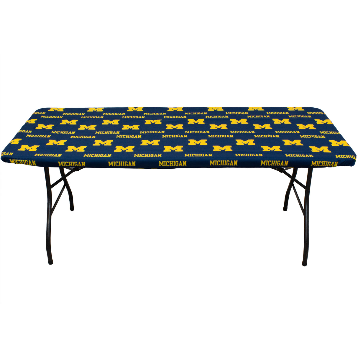 Michigan Wolverines Fitted Table Cover / Tablecloth:  3 Sizes Available