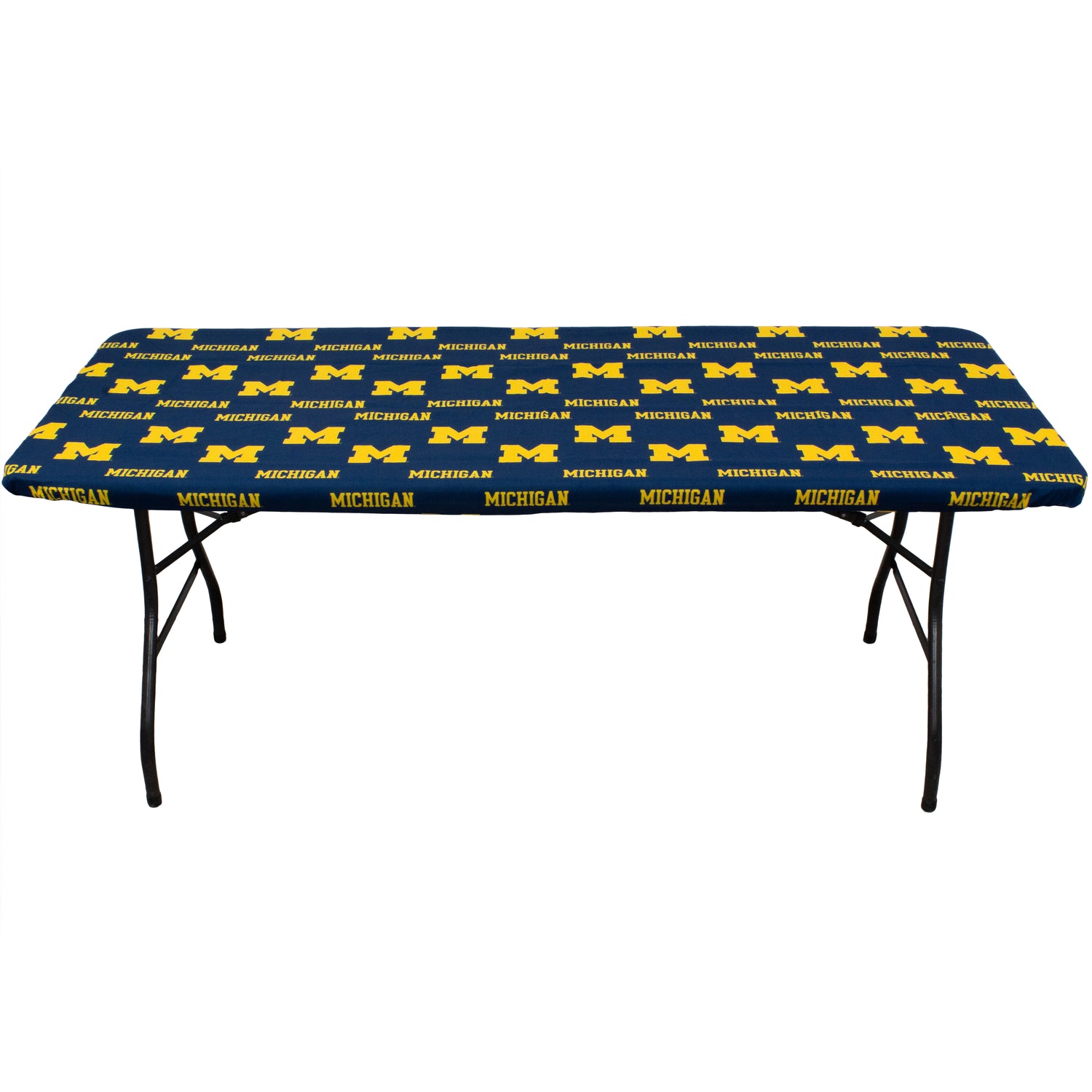Michigan Wolverines Fitted Table Cover / Tablecloth:  3 Sizes Available