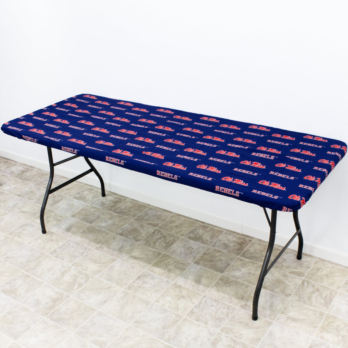 Ole Miss Rebels Fitted Table Cover / Tablecloth:  3 Sizes Available