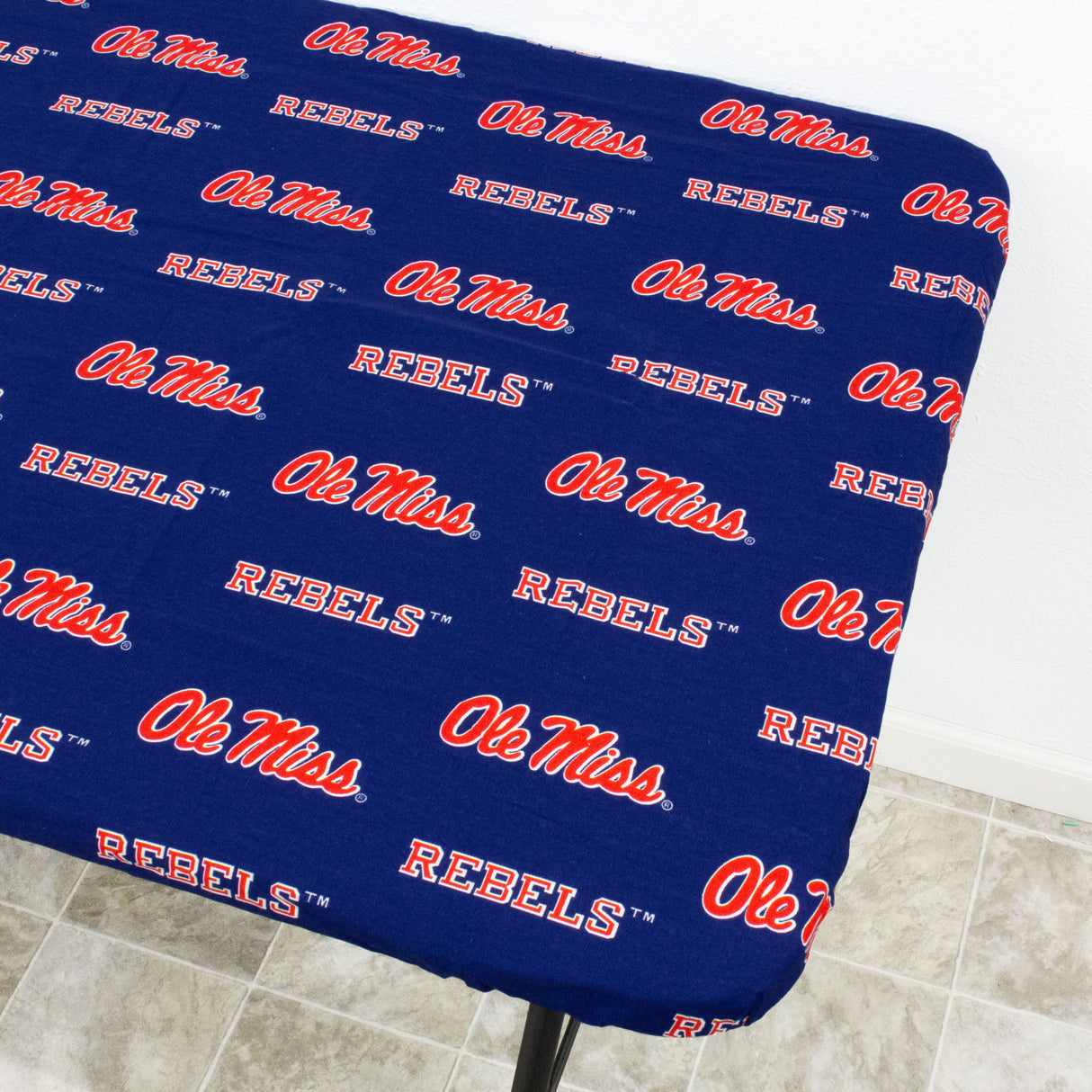 Ole Miss Rebels Fitted Table Cover / Tablecloth:  3 Sizes Available