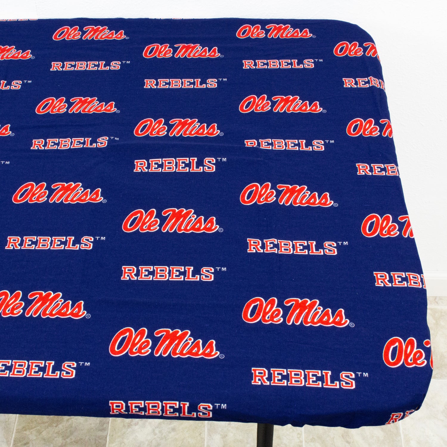 Ole Miss Rebels Fitted Table Cover / Tablecloth:  3 Sizes Available