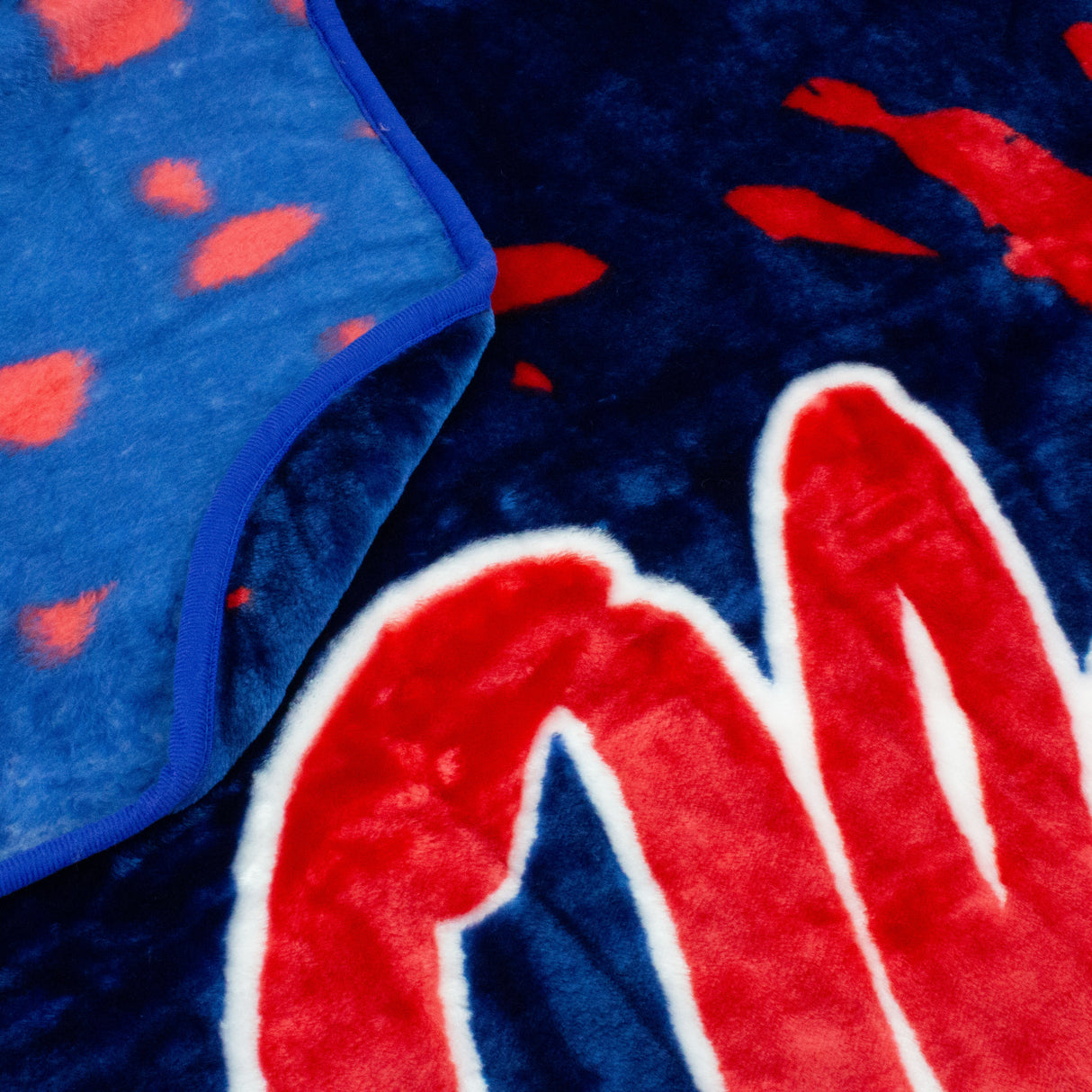 Ole Miss Rebels Plush Throw Blanket, Bedspread, 86" x 63"