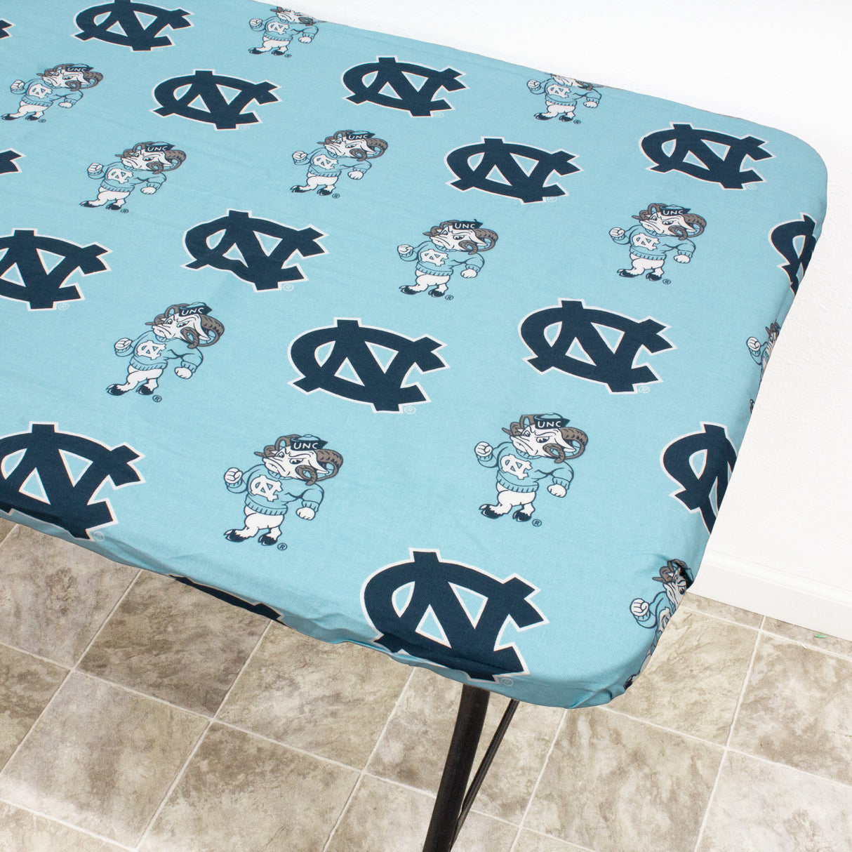 North Carolina Tar Heels Fitted Table Cover / Tablecloth:  3 Sizes Available