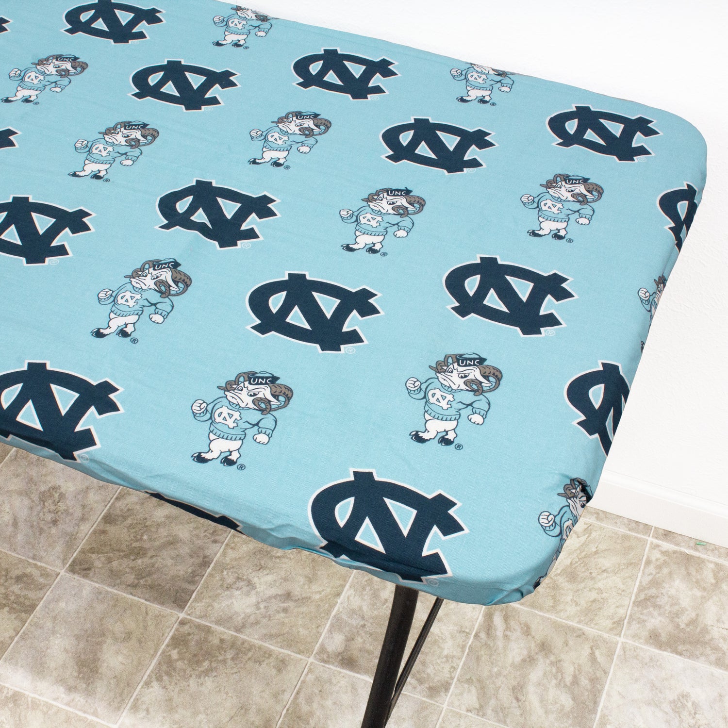 North Carolina Tar Heels Fitted Table Cover / Tablecloth:  3 Sizes Available