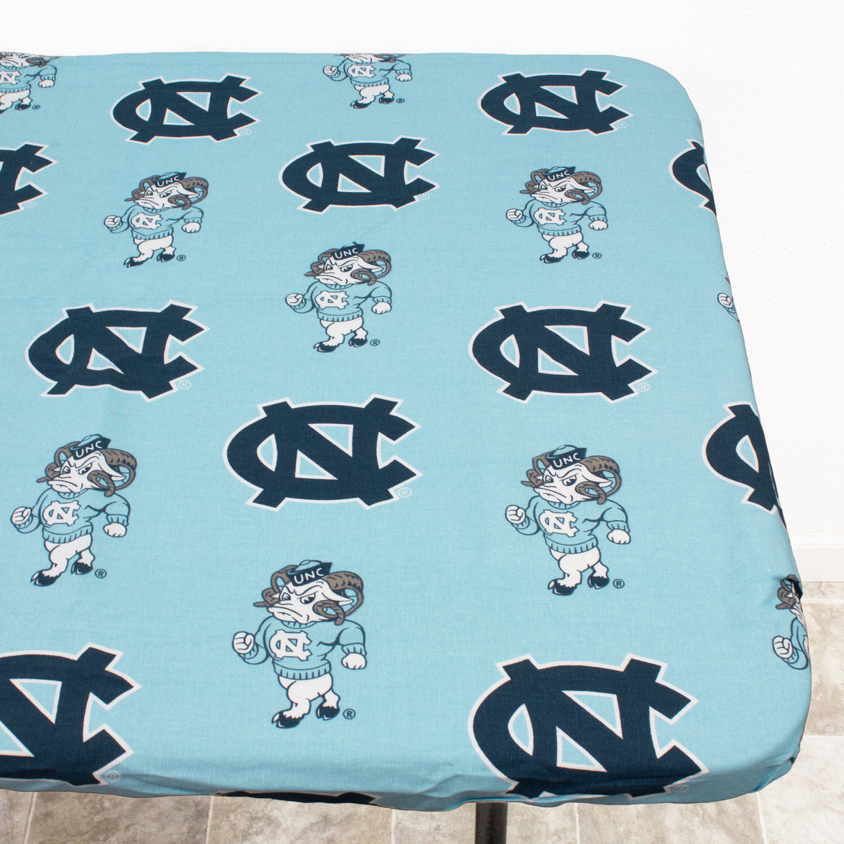 North Carolina Tar Heels Fitted Table Cover / Tablecloth:  3 Sizes Available