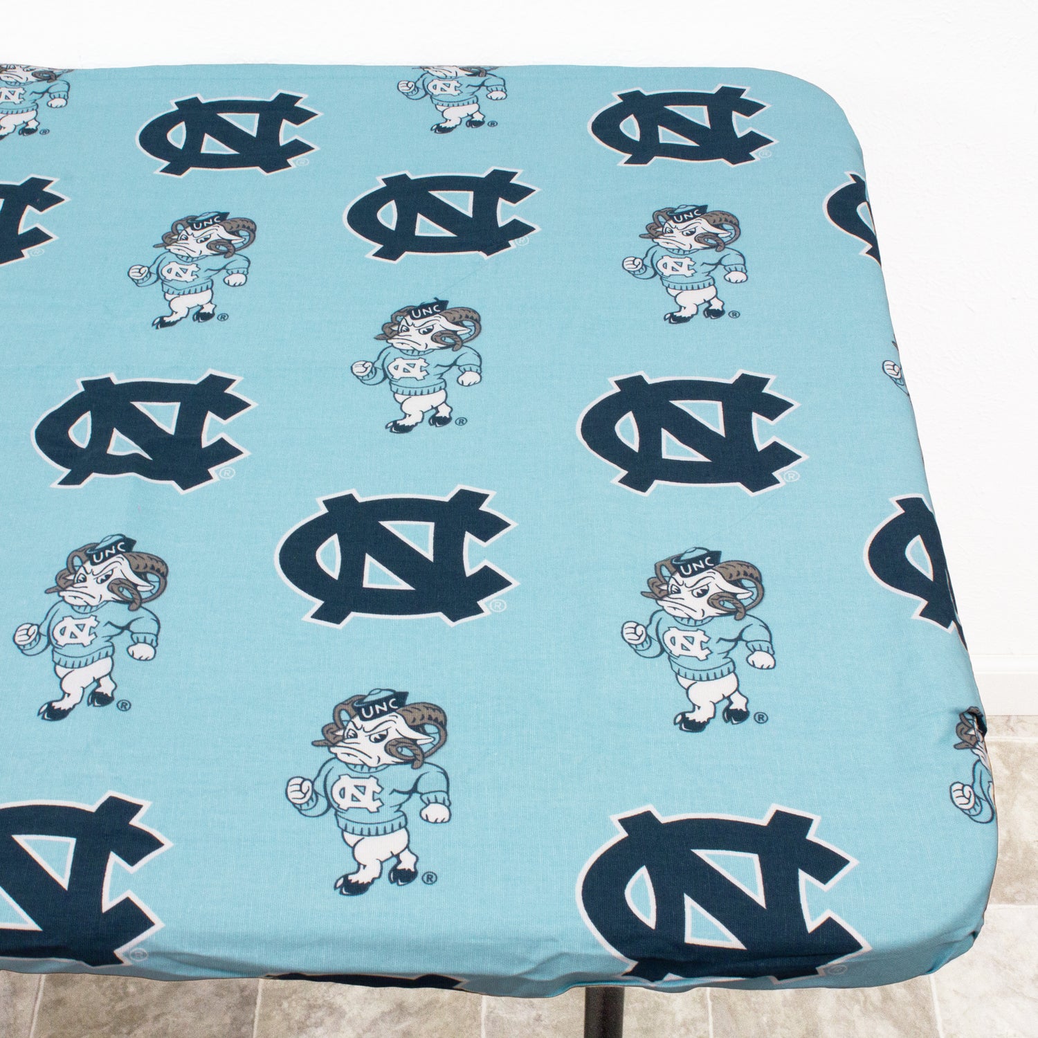 North Carolina Tar Heels Fitted Table Cover / Tablecloth:  3 Sizes Available