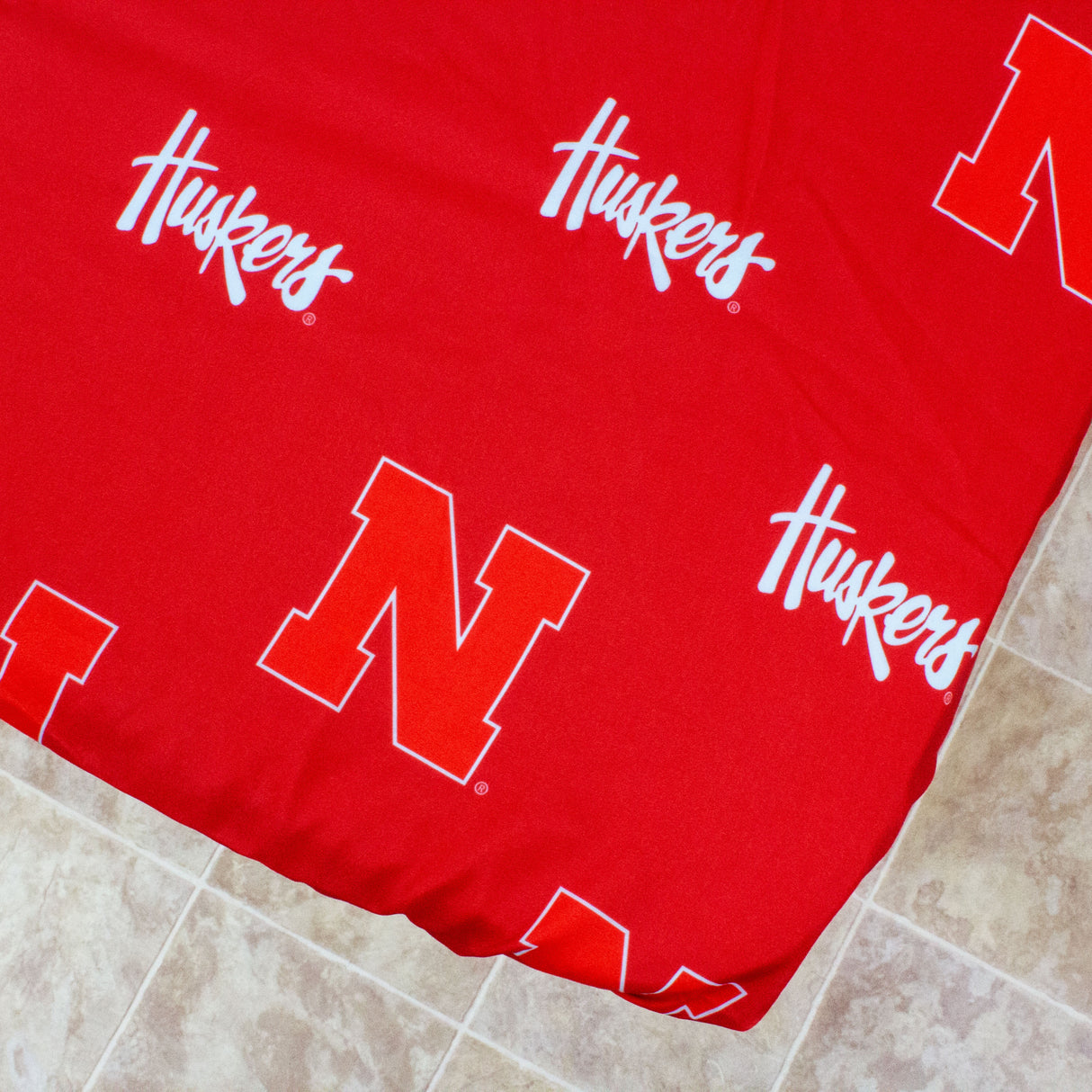 Nebraska Huskers Fitted Table Cover / Tablecloth:  3 Sizes Available