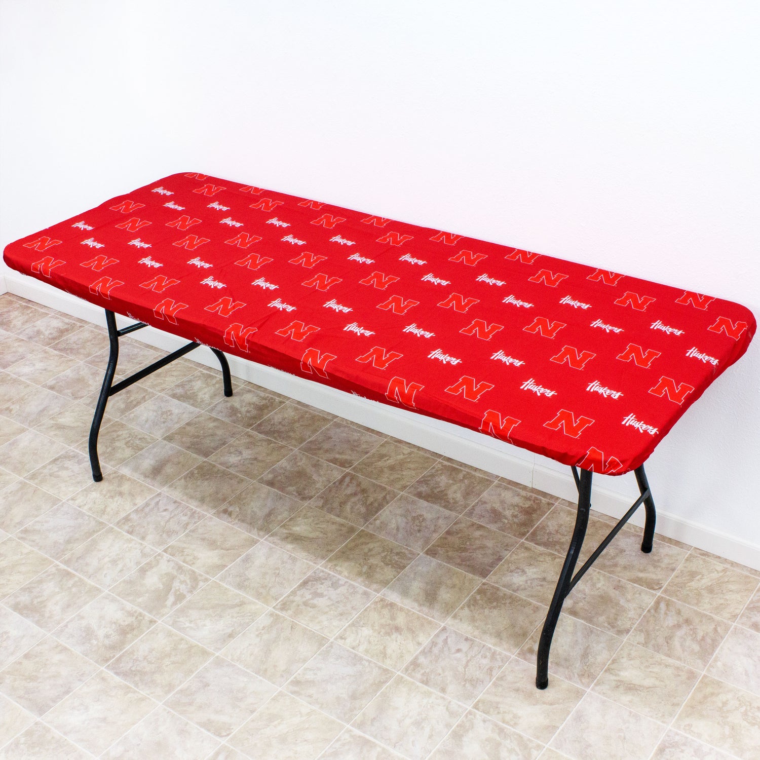 Nebraska Huskers Fitted Table Cover / Tablecloth:  3 Sizes Available