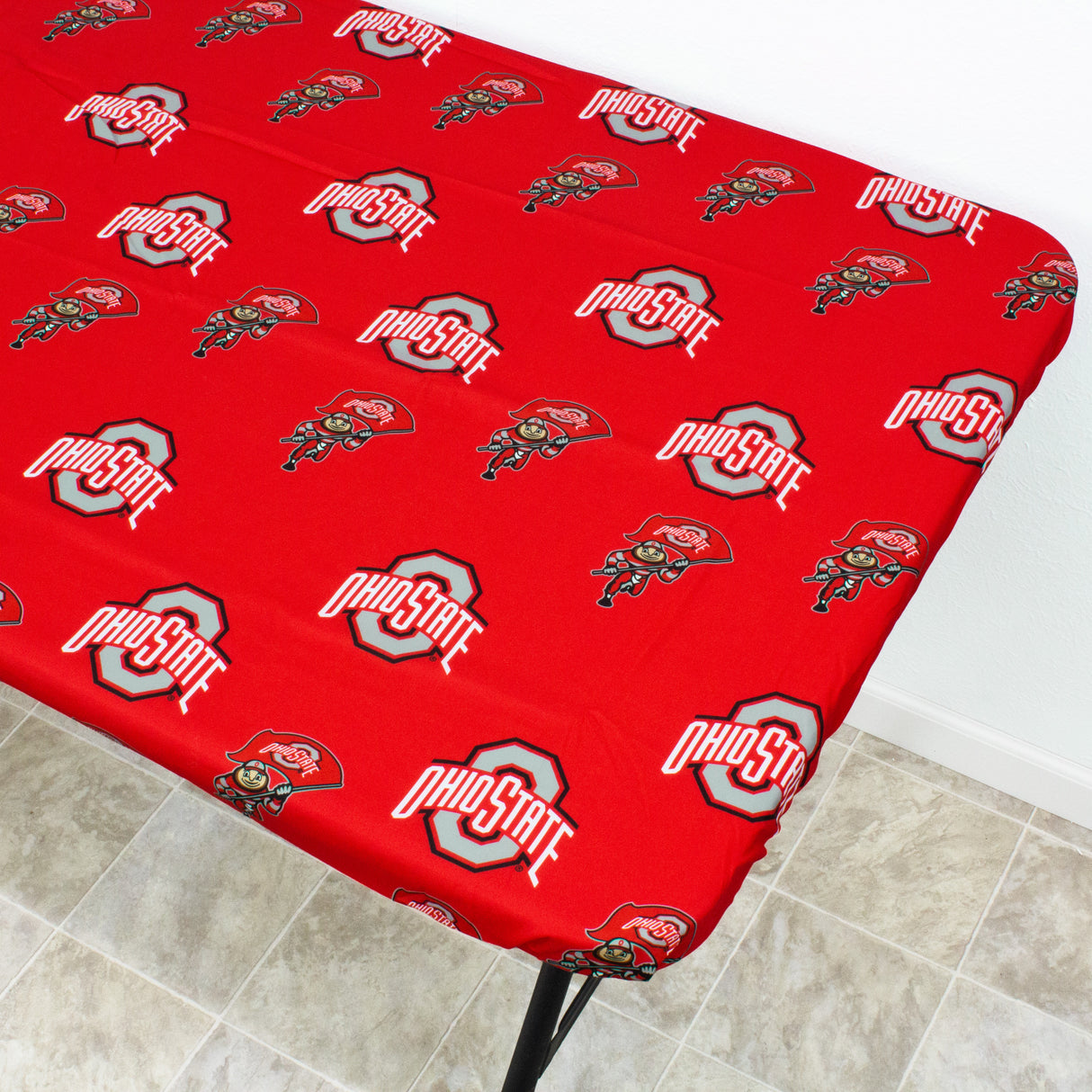 Ohio State Buckeyes Fitted Table Cover / Tablecloth:  3 Sizes Available