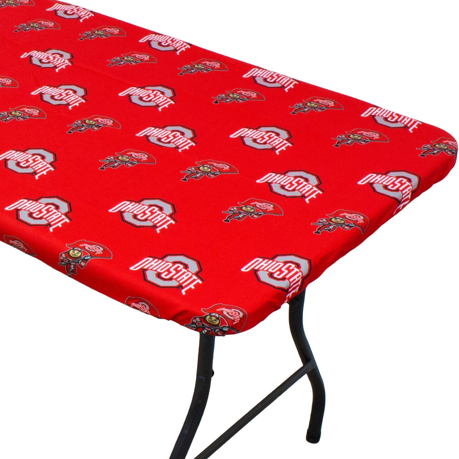 Ohio State Buckeyes Fitted Table Cover / Tablecloth:  3 Sizes Available