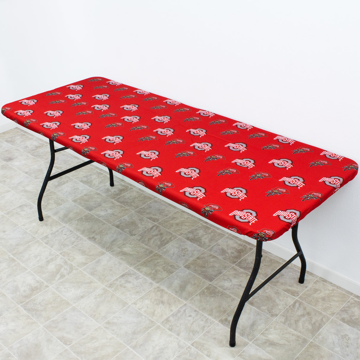 Ohio State Buckeyes Fitted Table Cover / Tablecloth:  3 Sizes Available