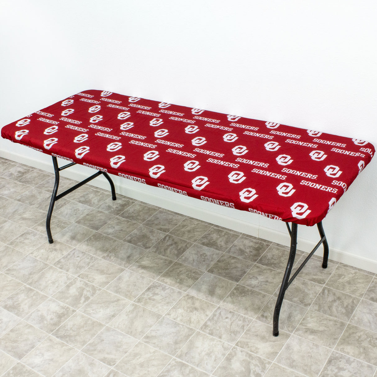 Oklahoma Sooners Fitted Table Cover / Tablecloth:  3 Sizes Available