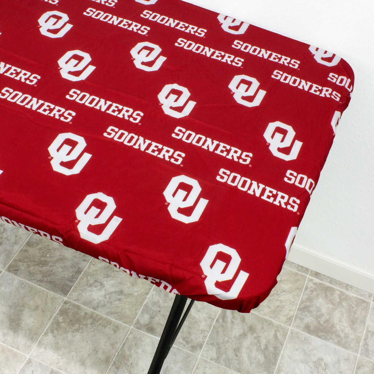 Oklahoma Sooners Fitted Table Cover / Tablecloth:  3 Sizes Available