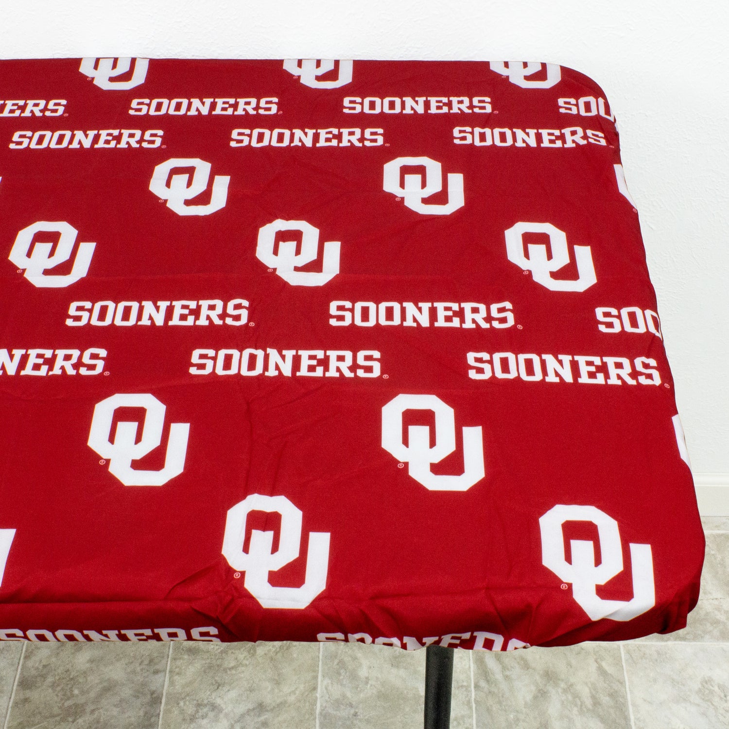 Oklahoma Sooners Fitted Table Cover / Tablecloth:  3 Sizes Available