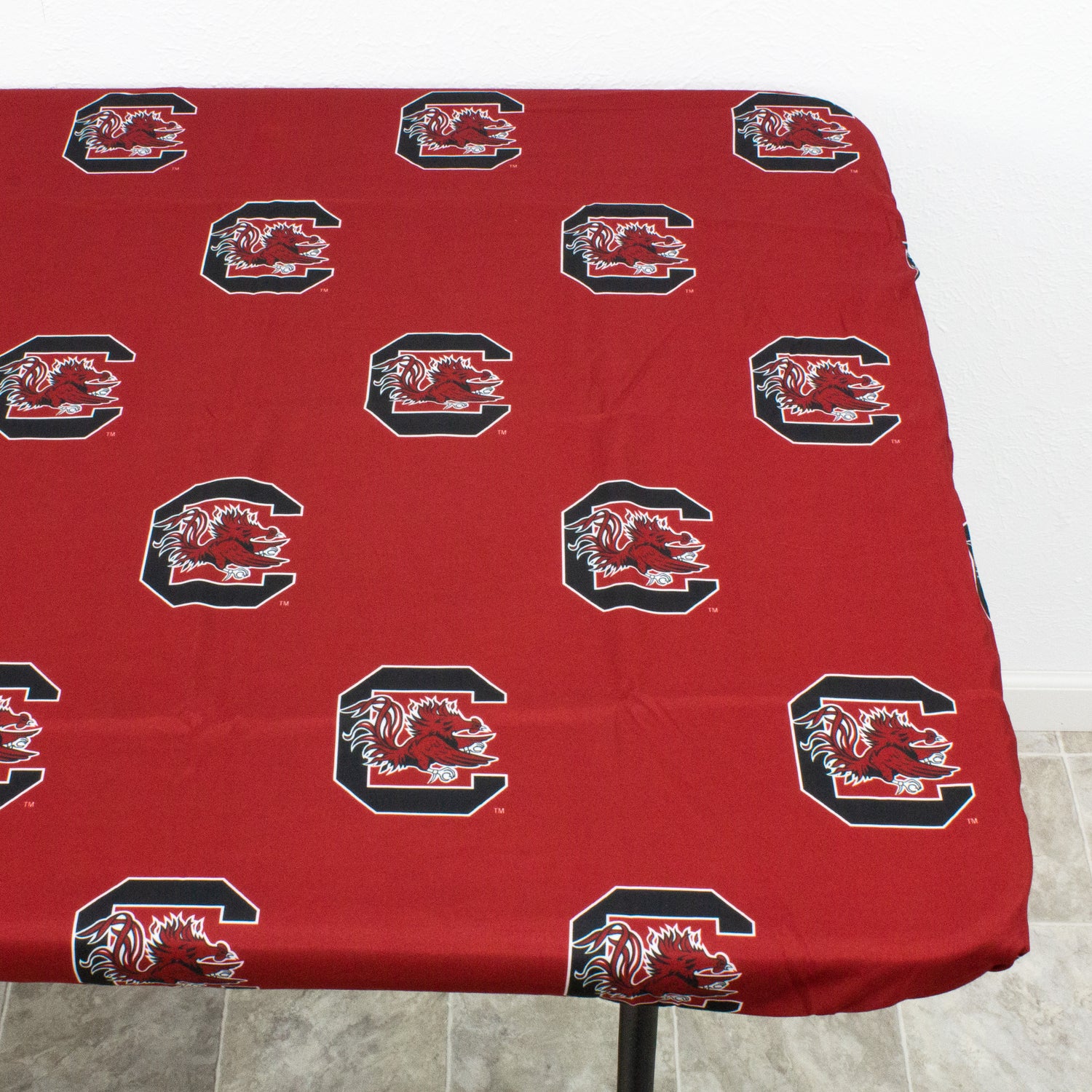 South Carolina Gamecocks Fitted Table Cover / Tablecloth:  3 Sizes Available
