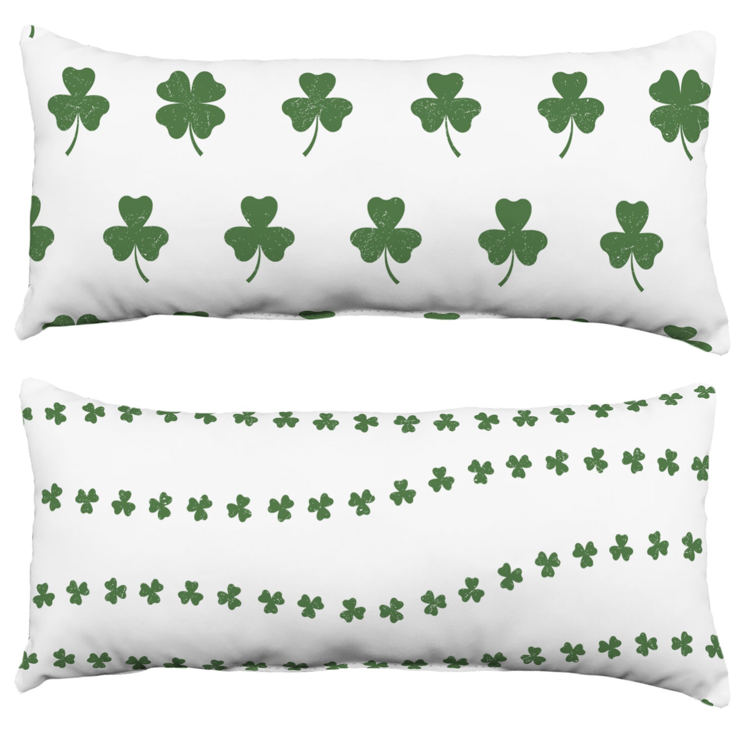 Distressed Clovers Decorative Pillow, 2 Sizes, Made in the USA