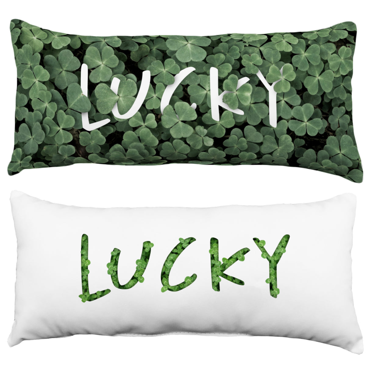 Lucky Clover Patch Decorative Pillow, 2 Sizes, Made in the USA