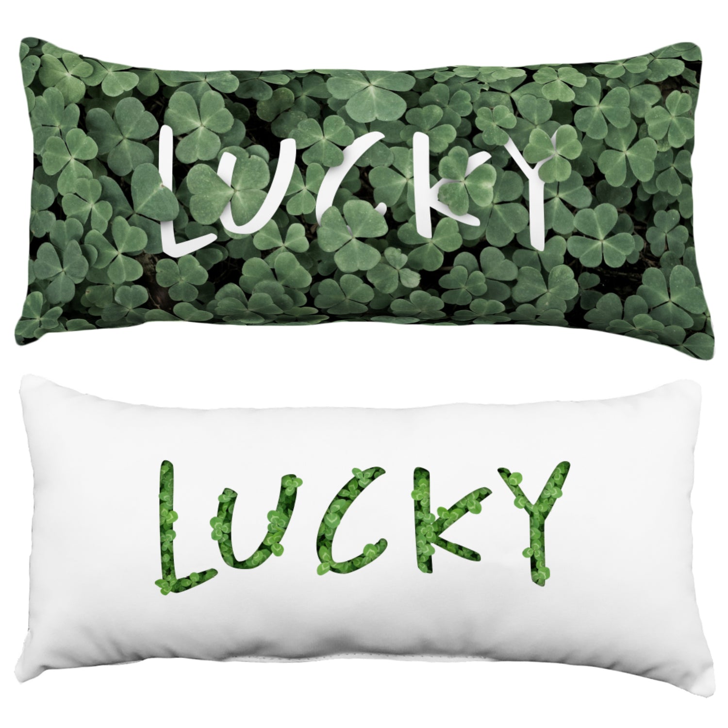 Lucky Clover Patch Decorative Pillow, 2 Sizes, Made in the USA