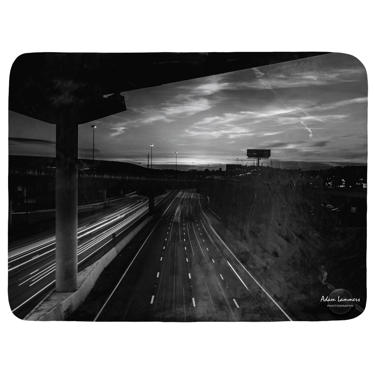 Highway Sunset Throw Blanket