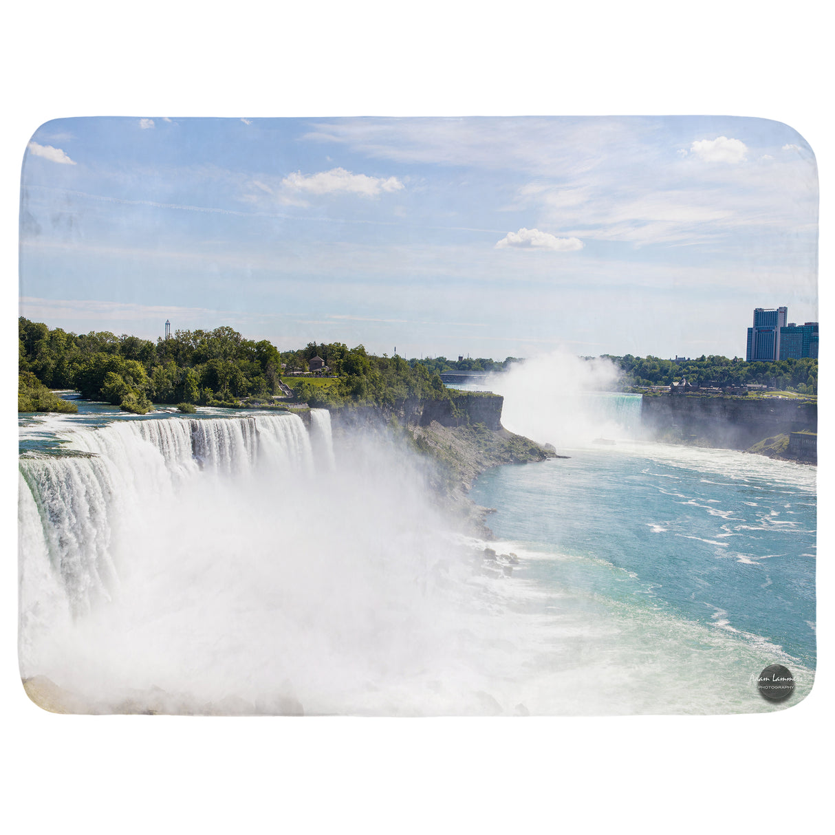 Niagara Falls Waterfall Throw Blanket