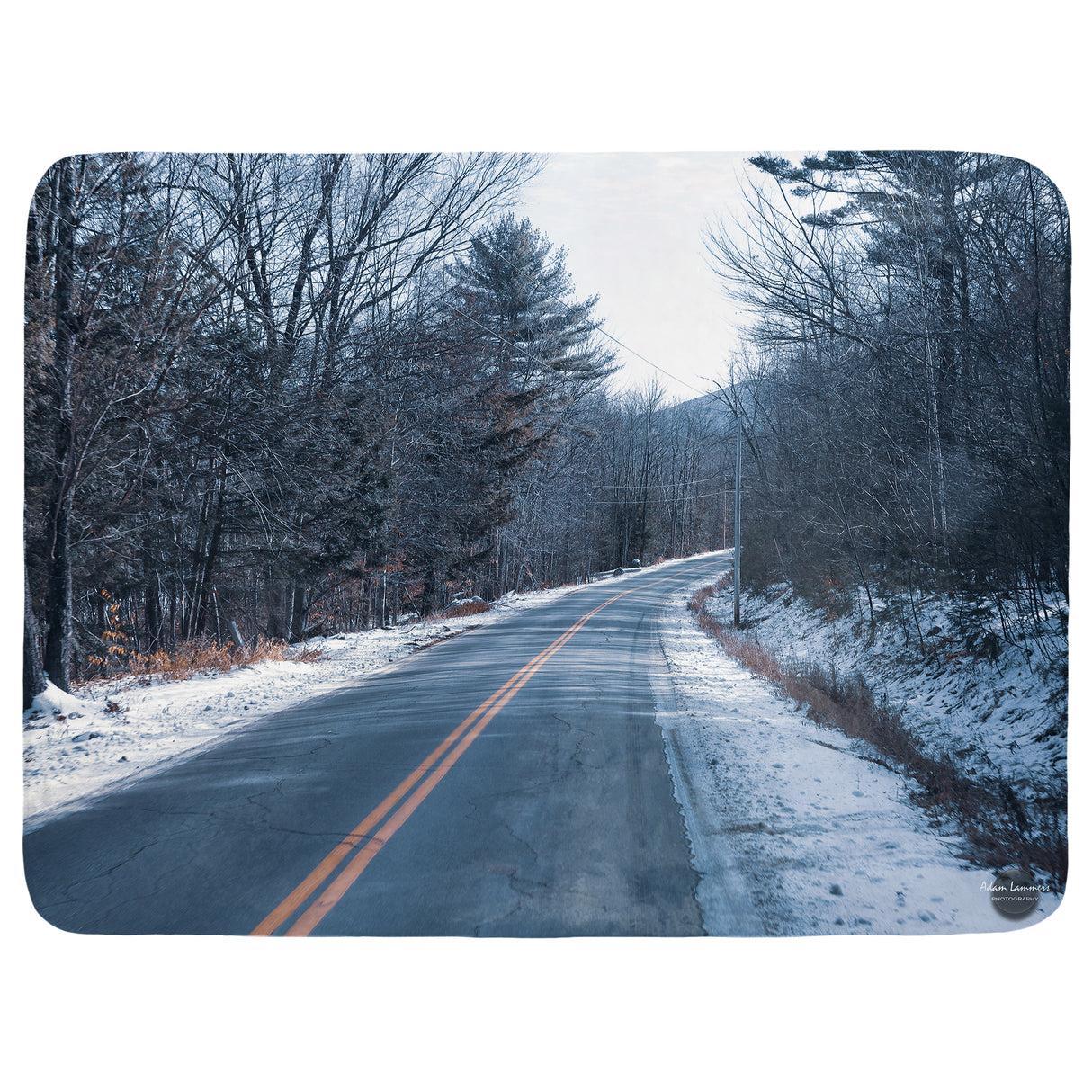 Winter Road Throw Blanket