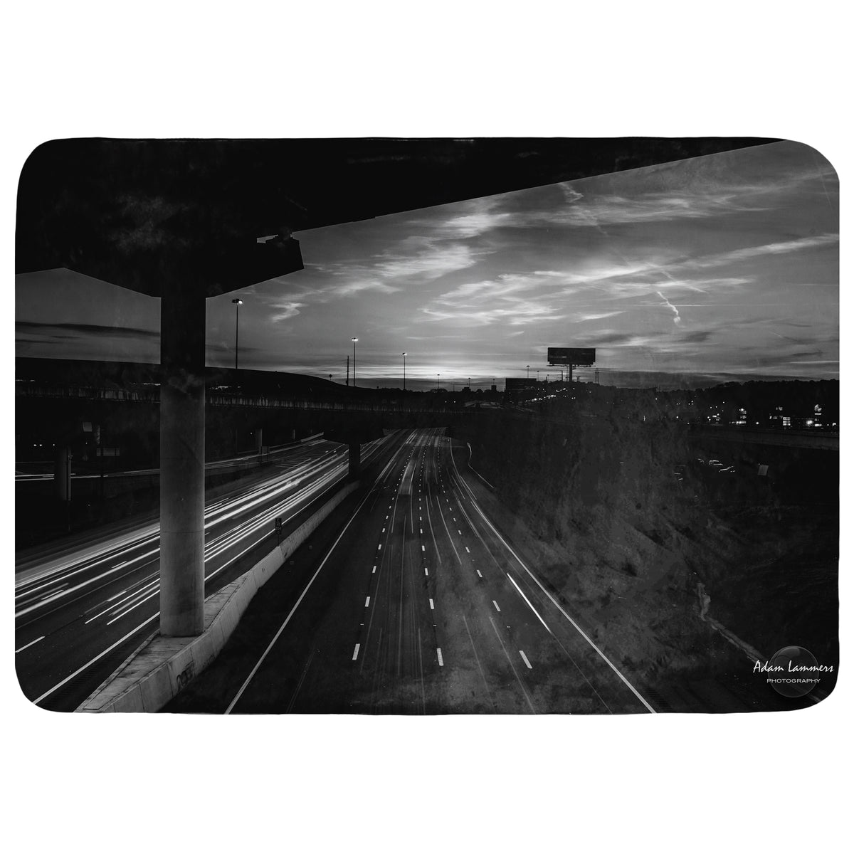 Highway Sunset Throw Blanket