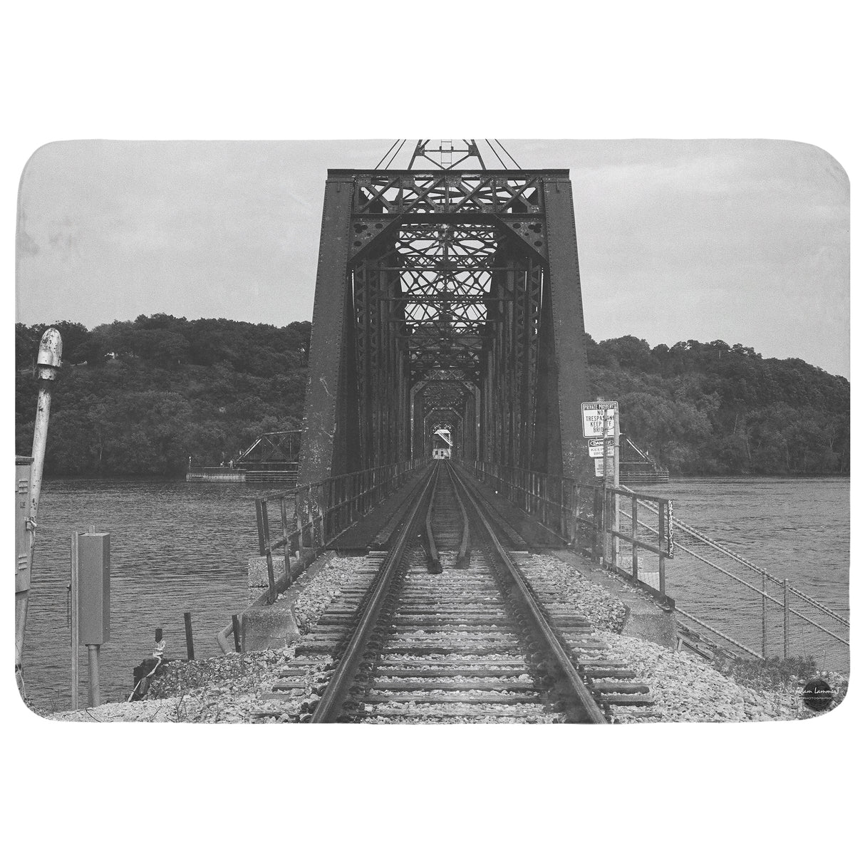 Railroad Bridge Tracks Throw Blanket