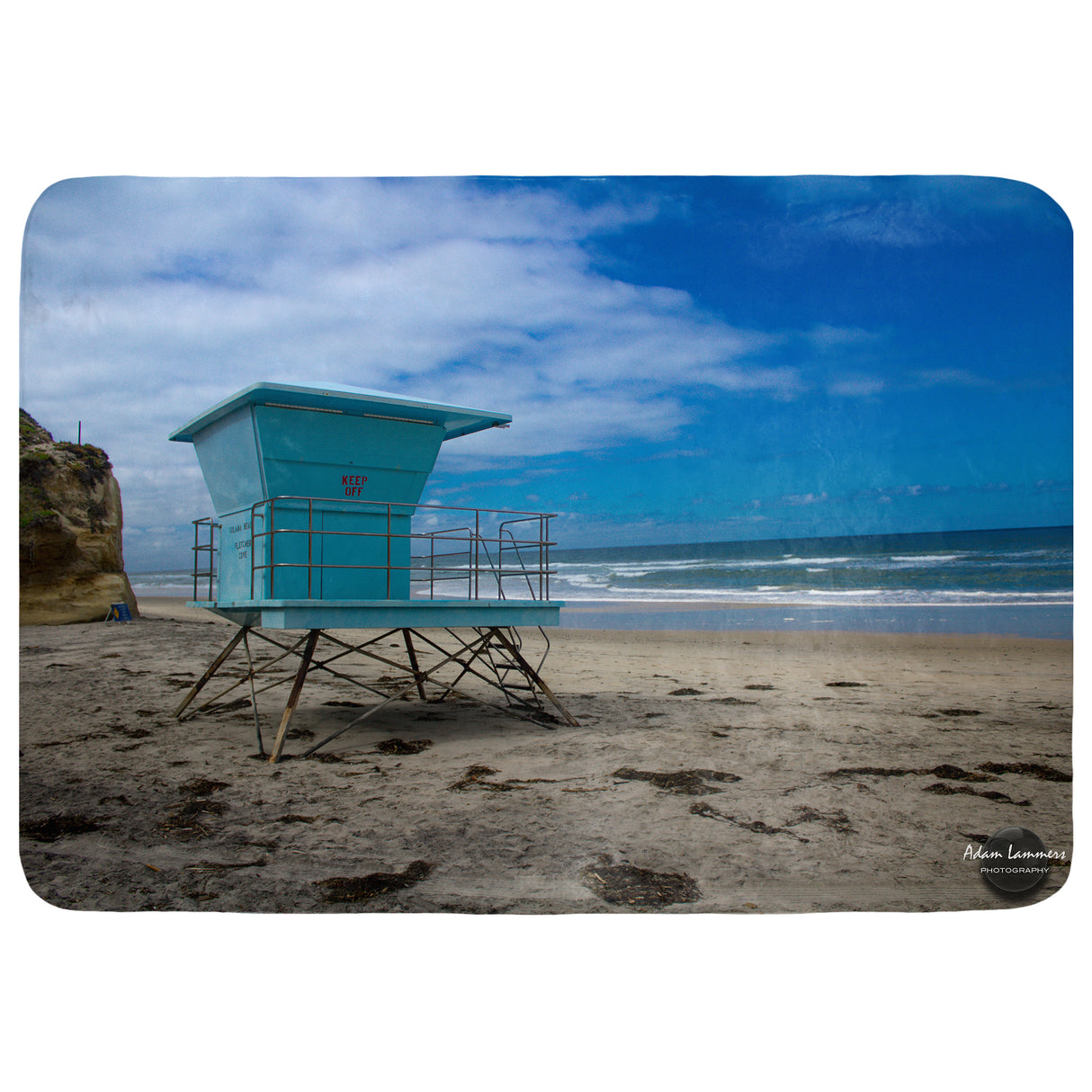 Lifeguard Shack, Solana Beach, California Throw Blanket